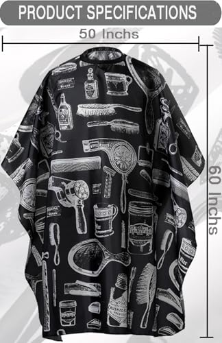 Professional Waterproof Hair Styling Cape Nylon Haircuting Salon Cape Gown Hair Salon with Snap Closure - 50