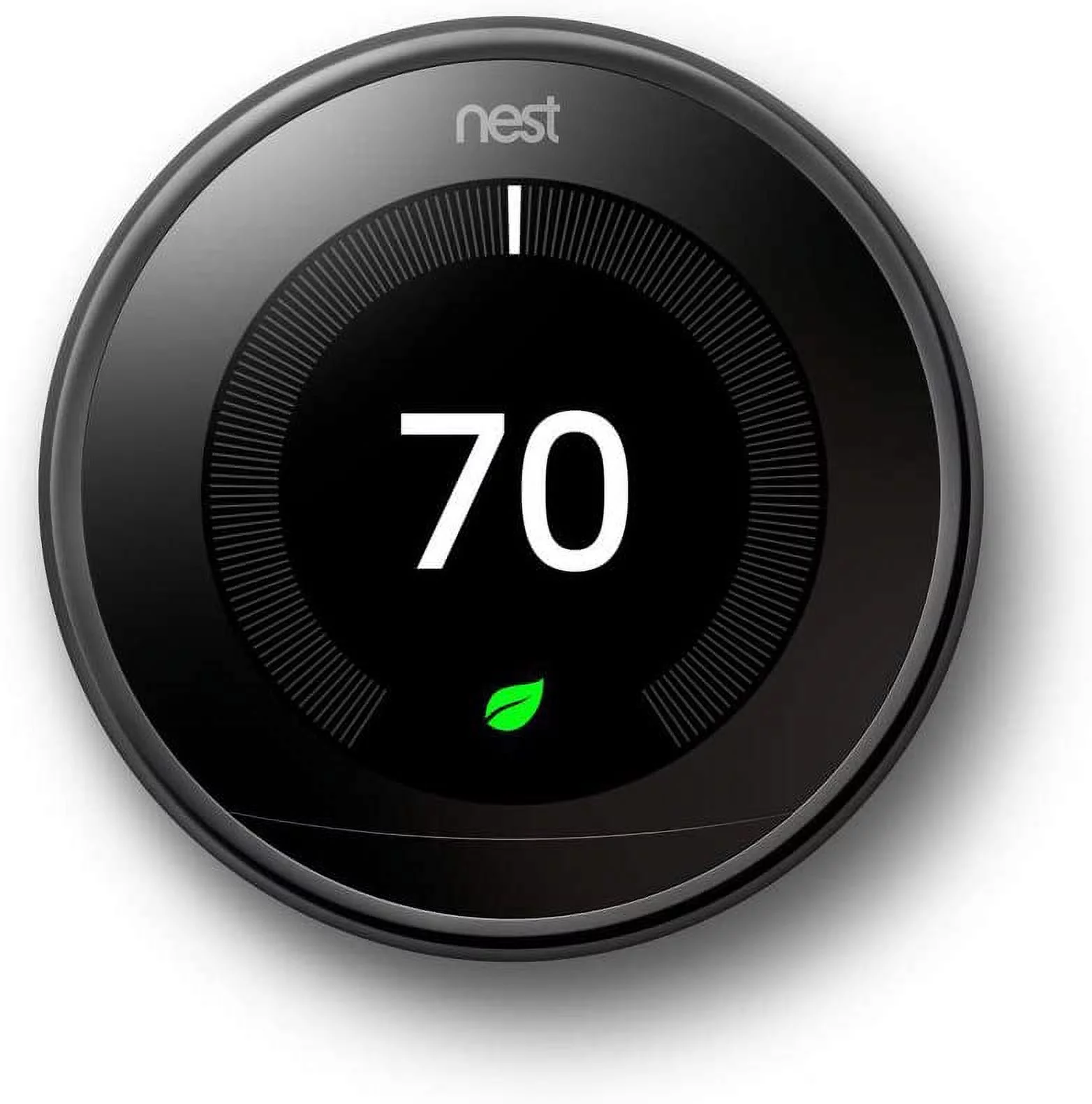 Grade a Nest T3018US Smart Learning Wi-Fi Programmable Thermostat, 3rd Gen, - Mirror Black