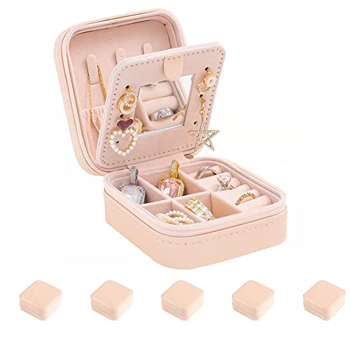 KElofoN Travel Jewelry Case and Organizer with Mirror - Gift for Women and Girls