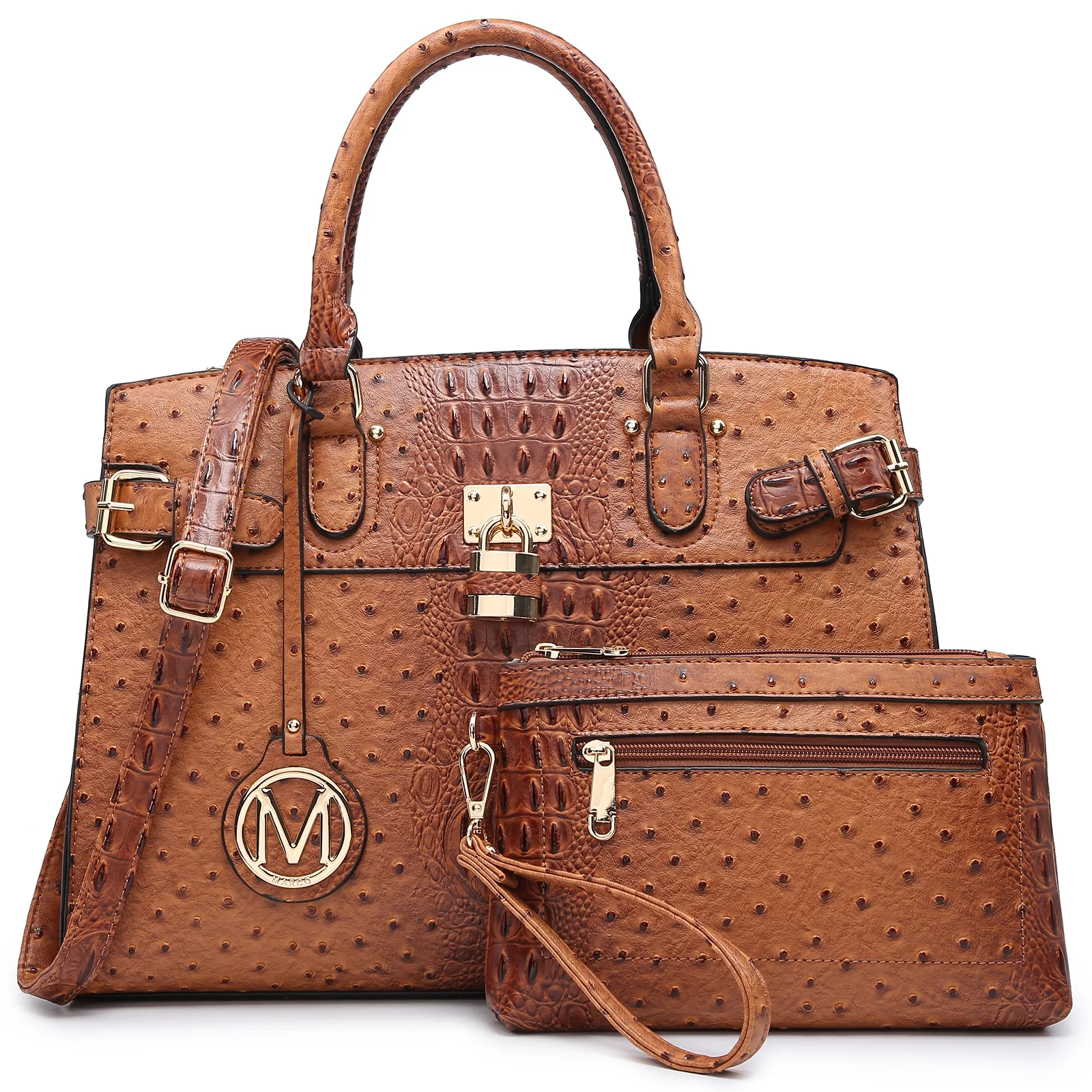 MKP Top Handle Tote Handbags Work Shoulder Bags with Matching Wristlet Wallet for Women