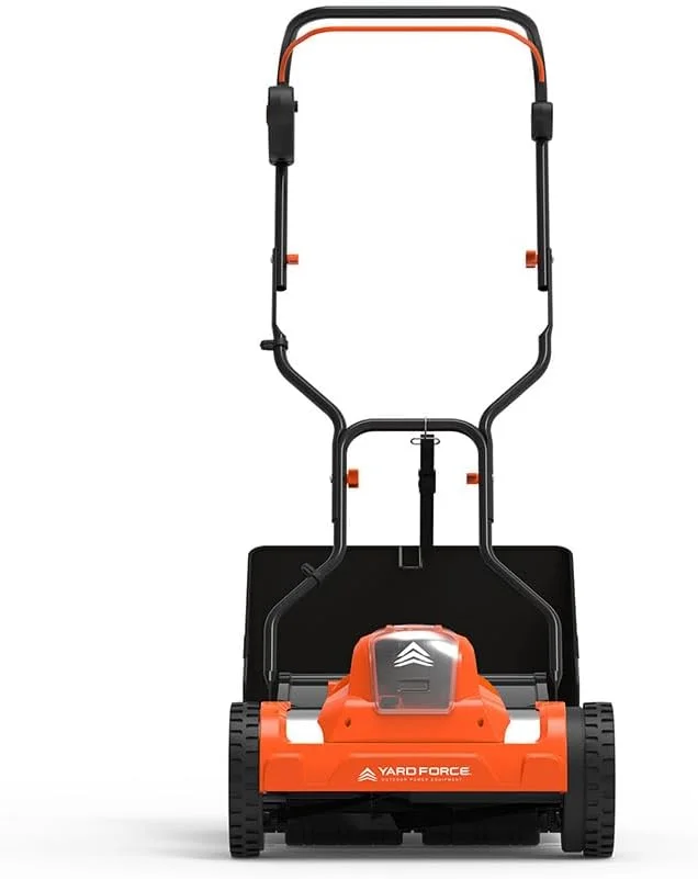 Yard Force Reel Mower Cordless Hybrid 15-inch 20V Lithium-Ion, Compact Storage, 12 Gallon Grass Collection Bag, Clean Cut for a Healthy Lawn (15 Inch Reel Mower)