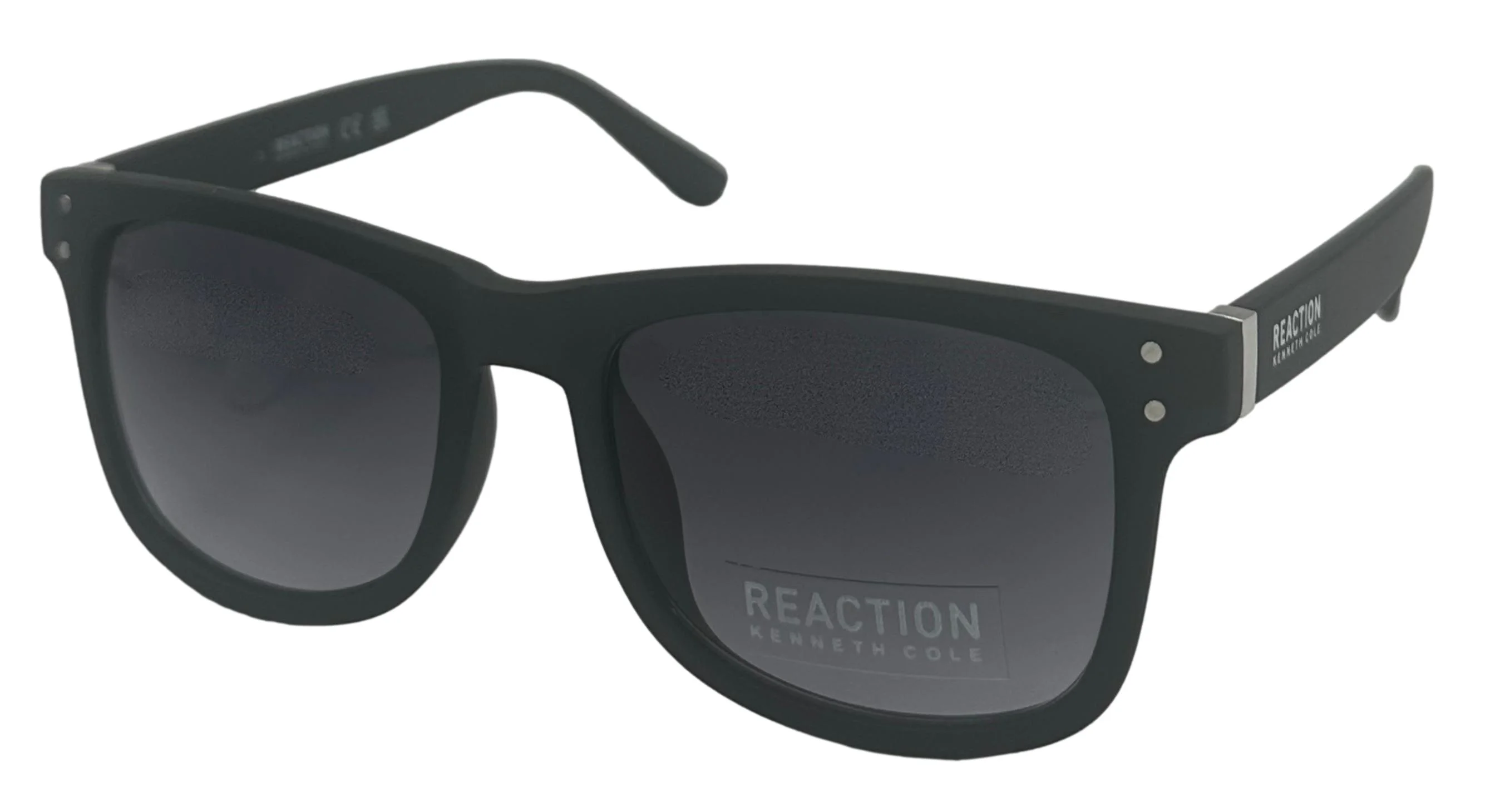 Kenneth Cole Reaction Mens Rectangle Matte Black Sunglass KC1401 2B