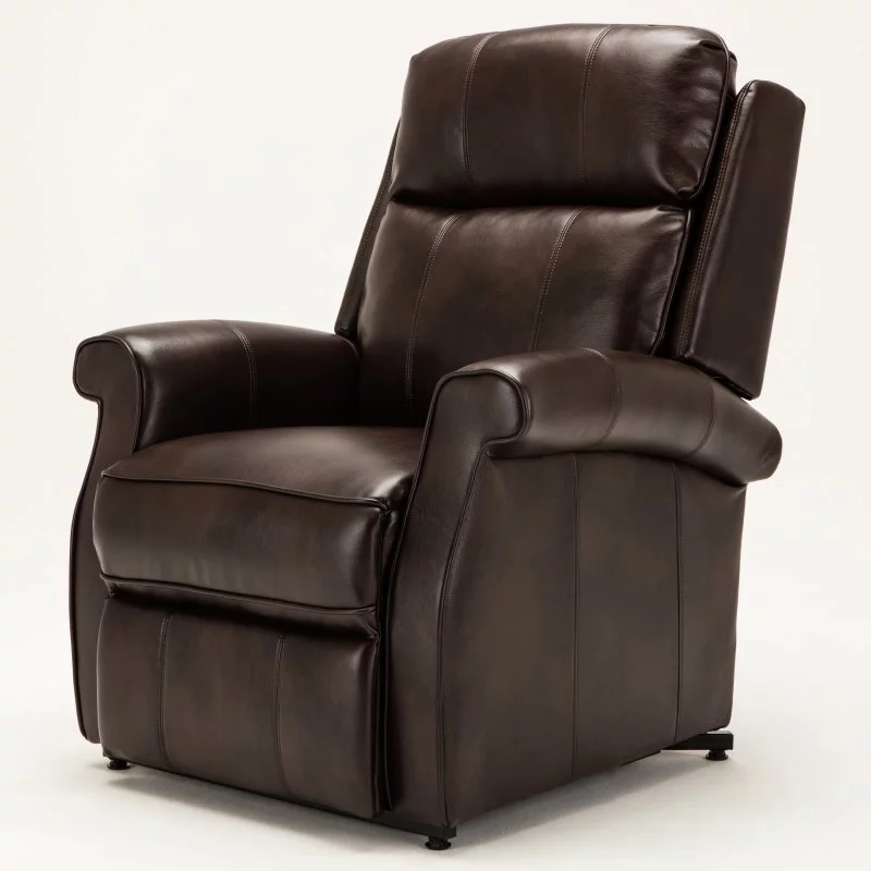 Bowery Hill Traditional Styled Faux Leather Lift Chair in Brown