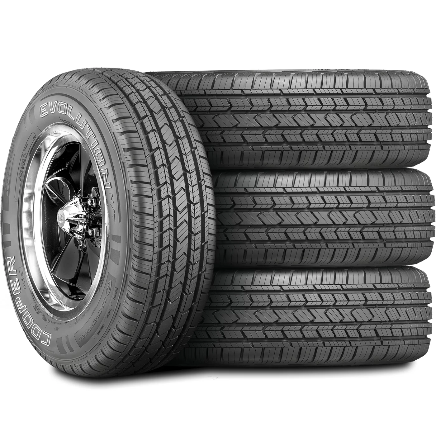 Set of 4 (FOUR) Cooper Evolution H/T 265/70R17 115T A/S All Season Tires Fits: 2014-18 Chevrolet Silverado 1500 WT, 2010-21 GMC Sierra 1500 SLE