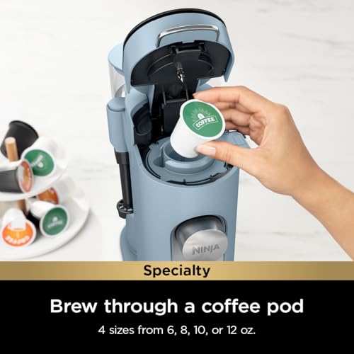 Ninja | Coffee Maker | Single Serve |Brew with Coffee Pods & Grounds| Compatible with K-Cup Coffee Pods | 4 Brew Styles, up to 24oz Cup Sizes & 56oz Removable Reservoir | Black | PB051