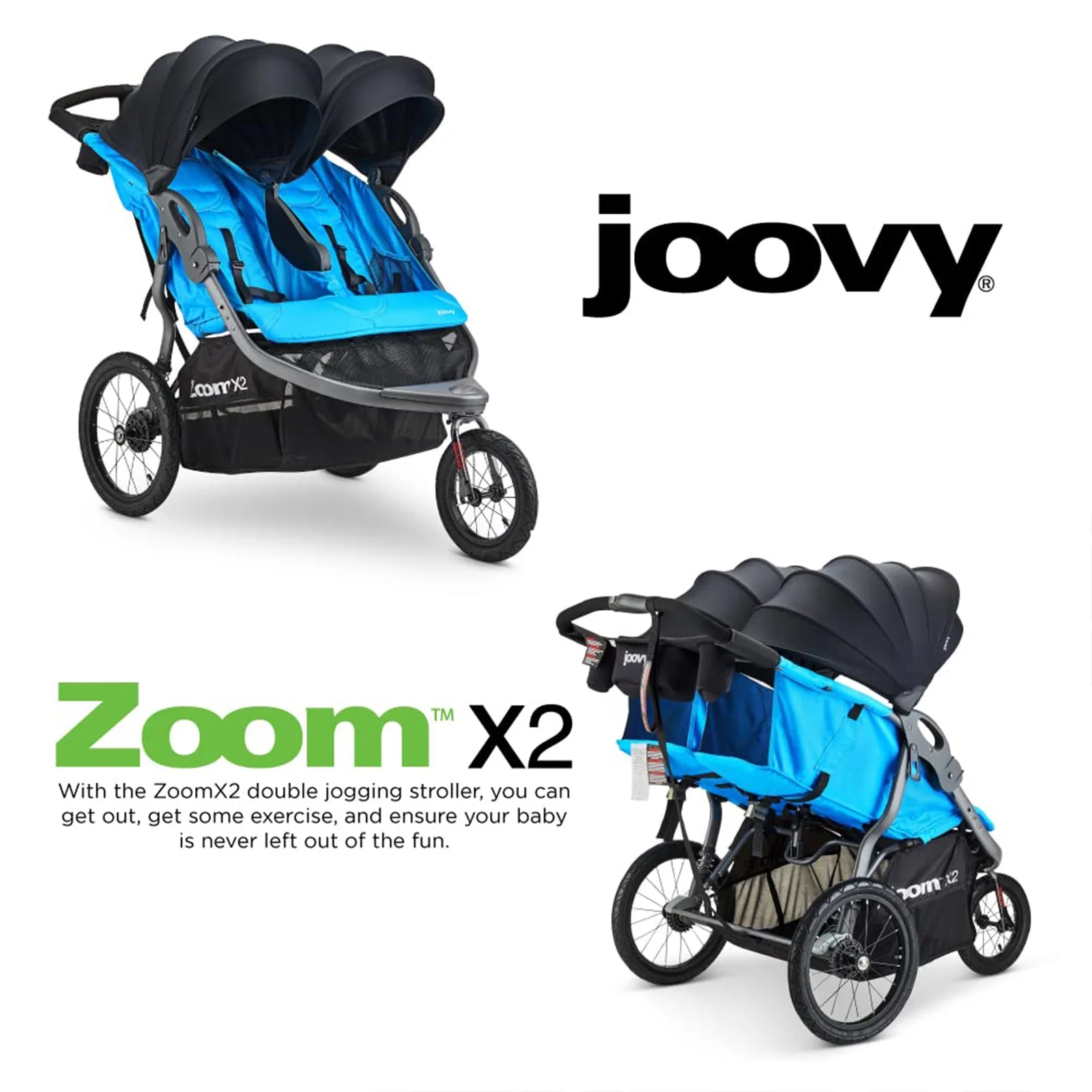 joovy ZoomX2 Double Jogging Stroller