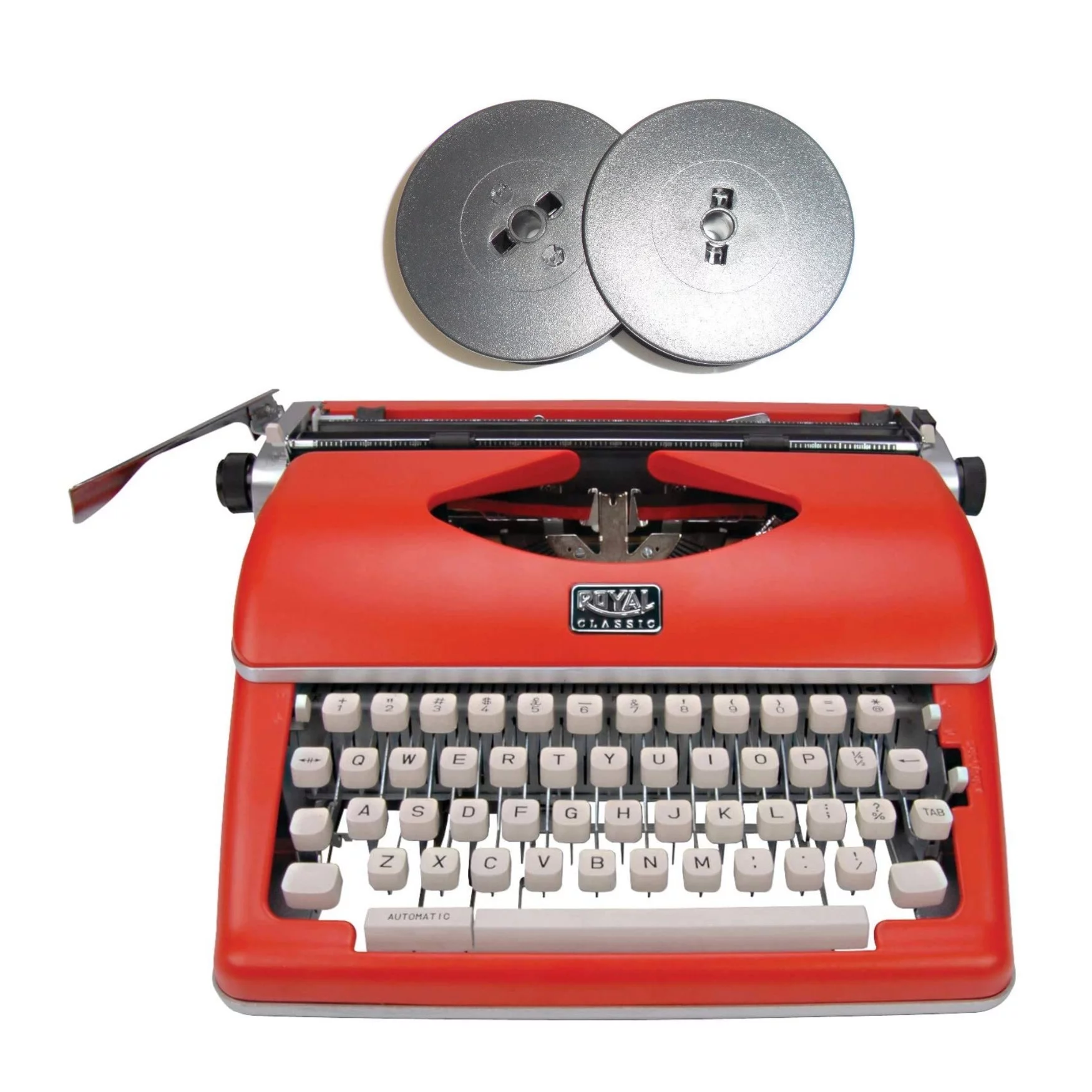 Royal Classic Retro Manual Typewriter (Red) with Extra Ribbons