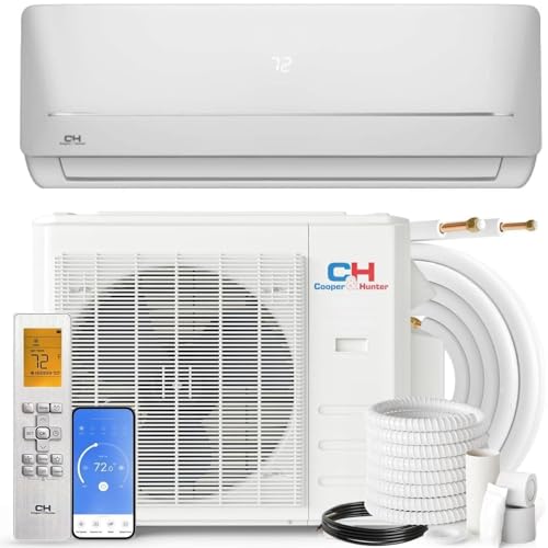 Cooper & Hunter MIA Series, Mini Split Air Conditioner and Heater, Ductless Inverter Heat Pump System, Including 16ft Installation kit
