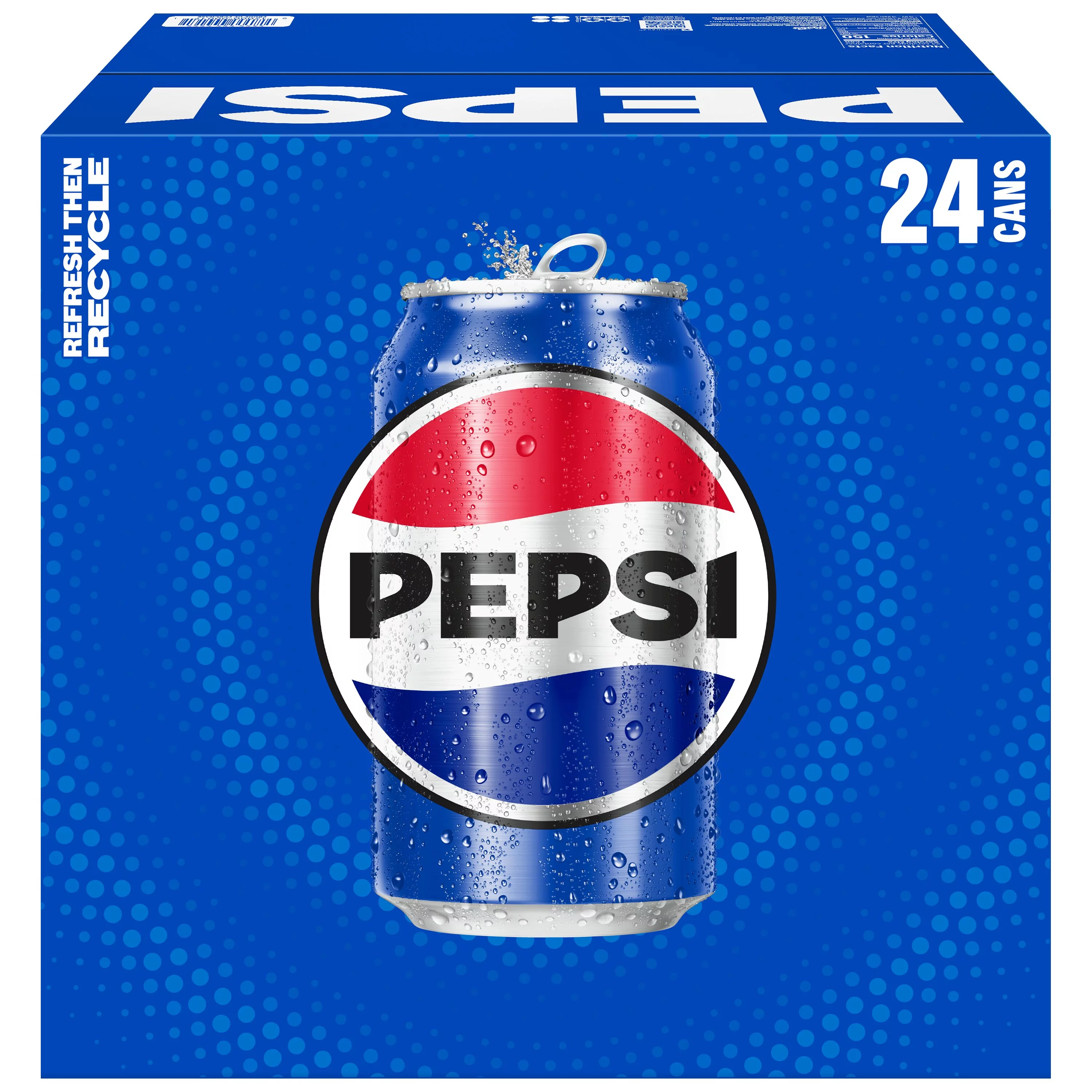 Pepsi Cola Soda Pop, 12 fl oz, 24 Pack Cans