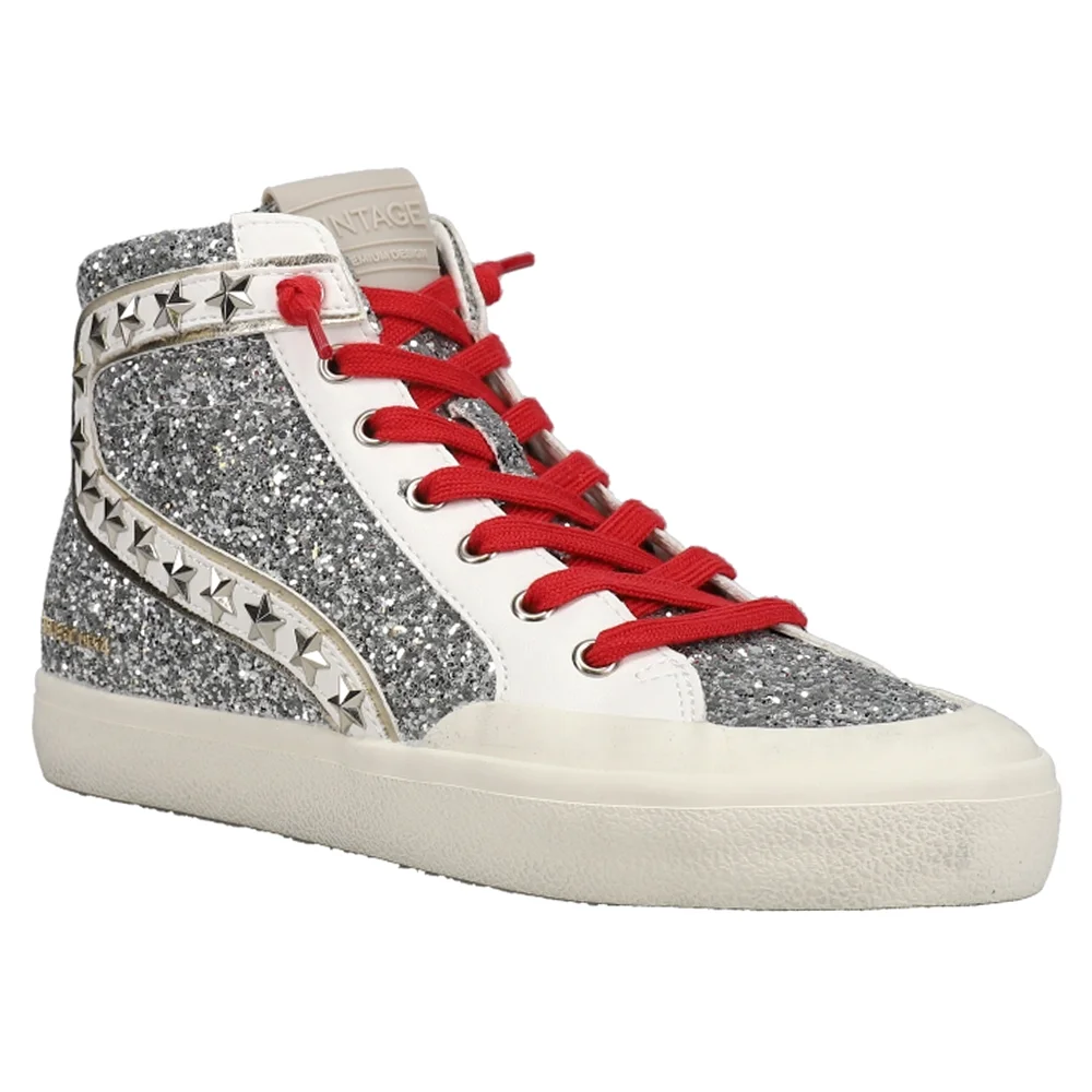 Vintage Havana  Womens Shay Glitter High   Sneakers Casual Shoes Casual