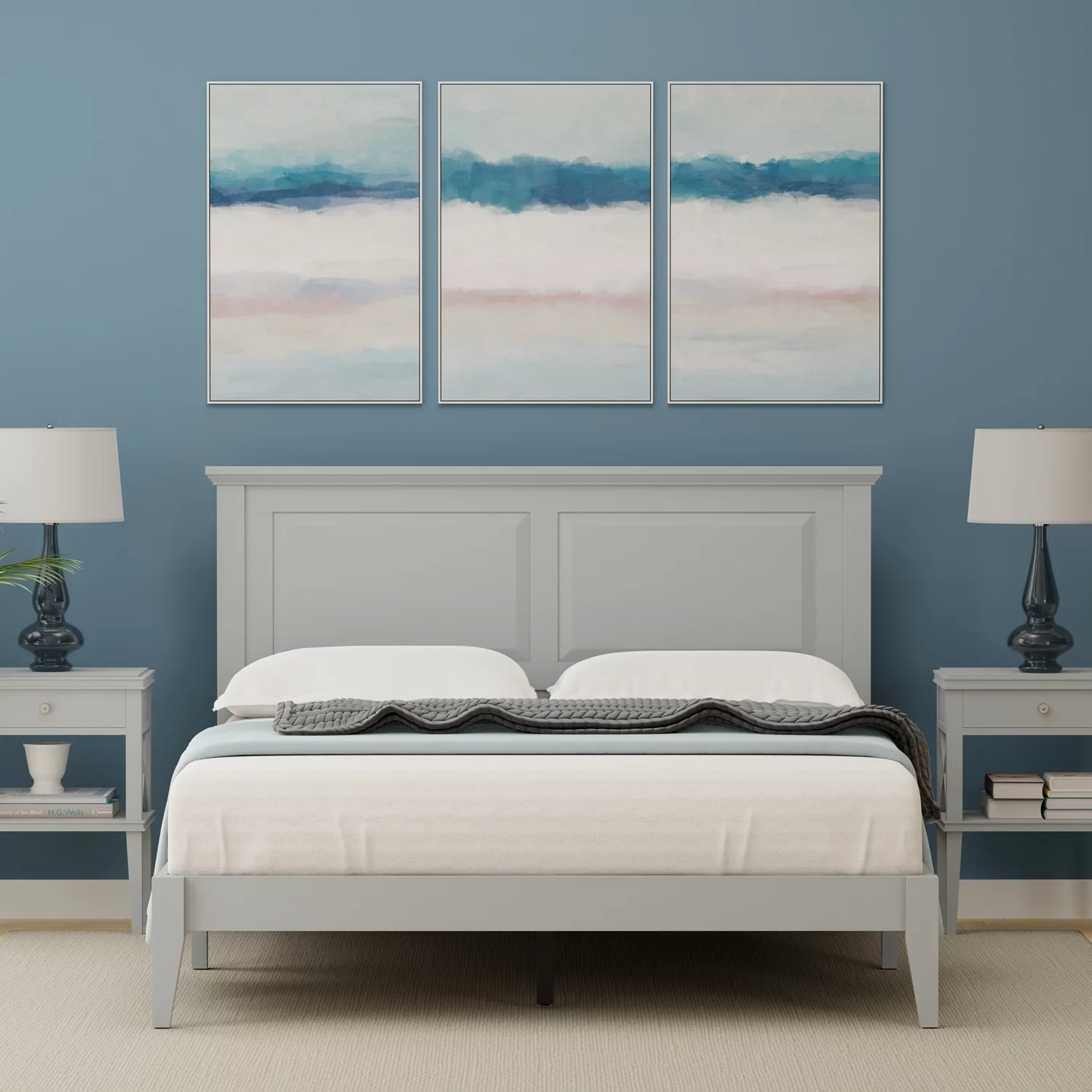 Glenwillow Home Cottage Style Wood Platform Bed