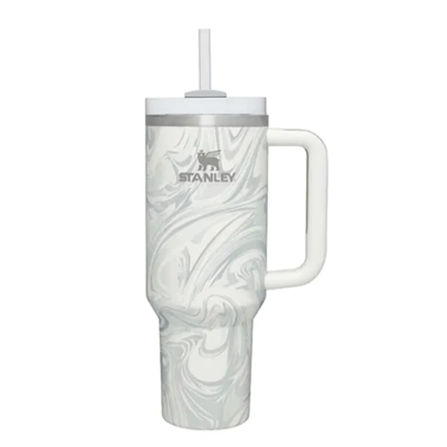 Stanley Quencher H2.0 FlowState Stainless Steel Vacuum Insulated Tumbler with Lid and Straw - 40OZ Polar Swirl