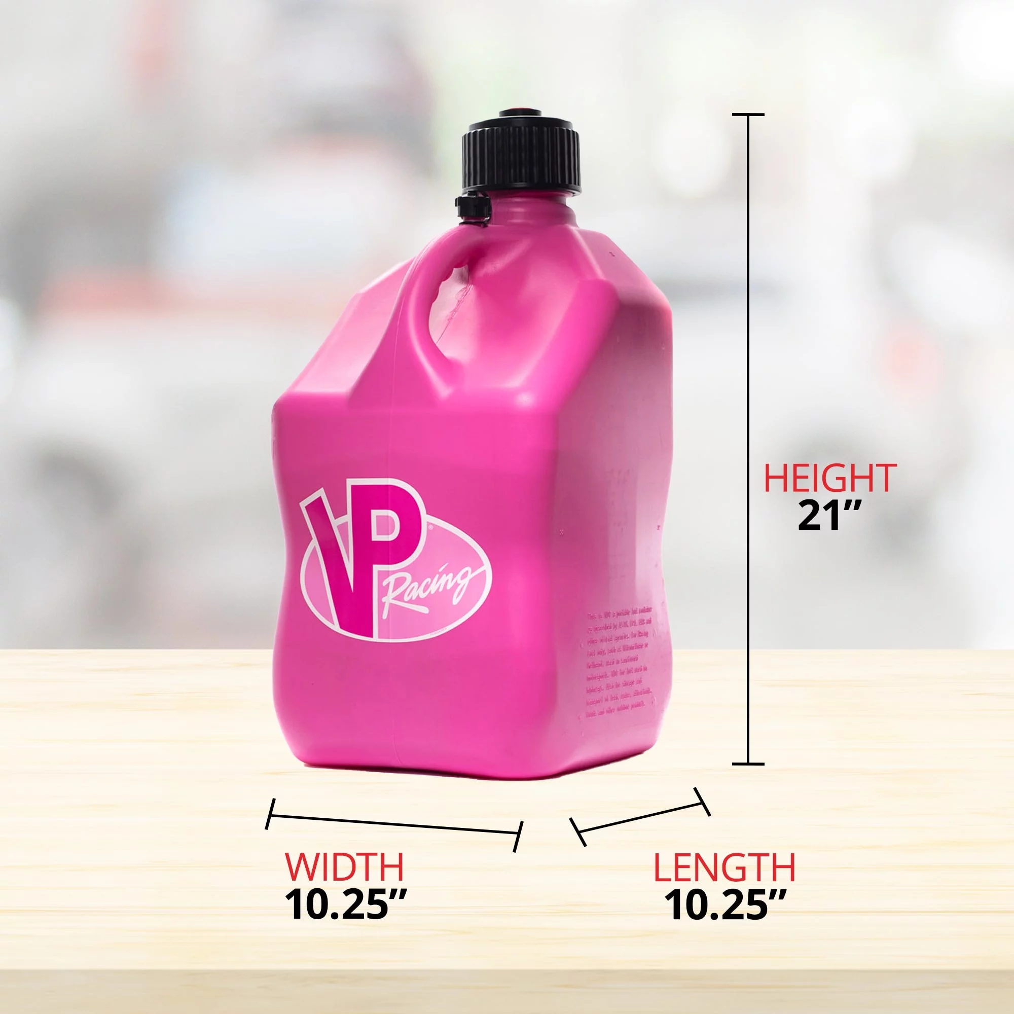 VP Racing 5.5 Gallon Motorsport Racing Liquid Container Utility Jug, Pink