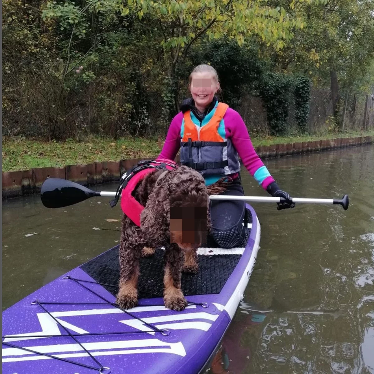 FBSPORT Inflatable Paddle Board, Stand UP Inflatable Surfboard iSUP with Pump 10.6ft Length(Purple)