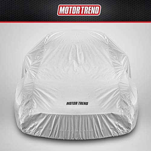 Motor Trend FlexCover Waterproof Car Cover for Rain Wind All Weather L Fits up to 190 x 70 x 50 inches
