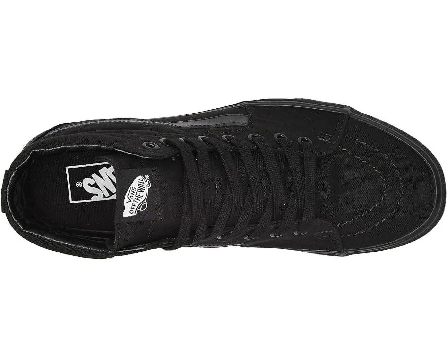 Vans Unisex Classic Sk8-Hi Canvas Shoes - Black/Black/Black - 9 Women/7.5 Men