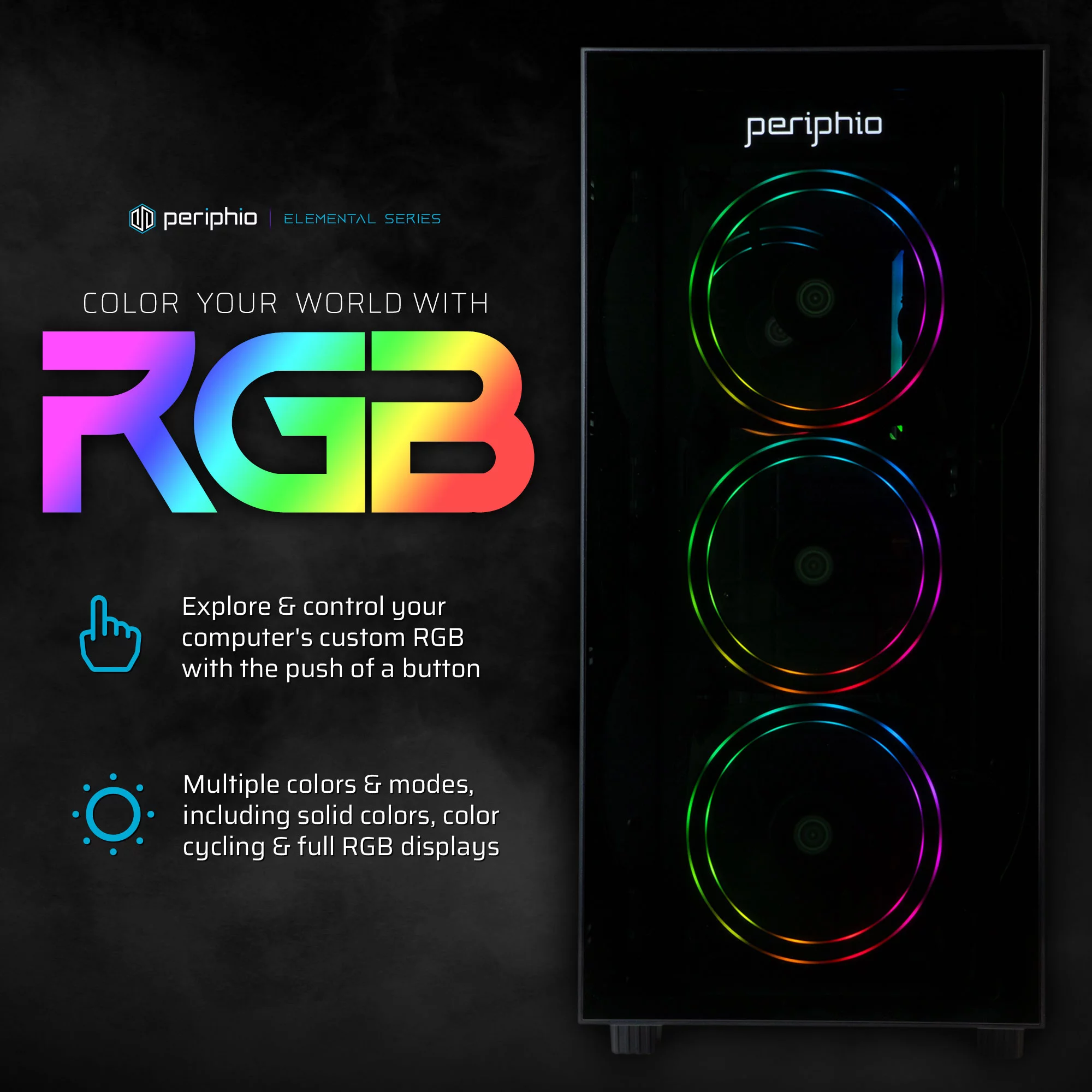 Periphio Terra Prebuilt Gaming PC |AMD Ryzen 5 5600G (4.4GHz Turbo) | Radeon Vega 7 Graphics | 1TB M.2 NVMe SSD | 16GB DDR4 RAM | Windows 11 Gaming Desktop Computer | WiFi + BT