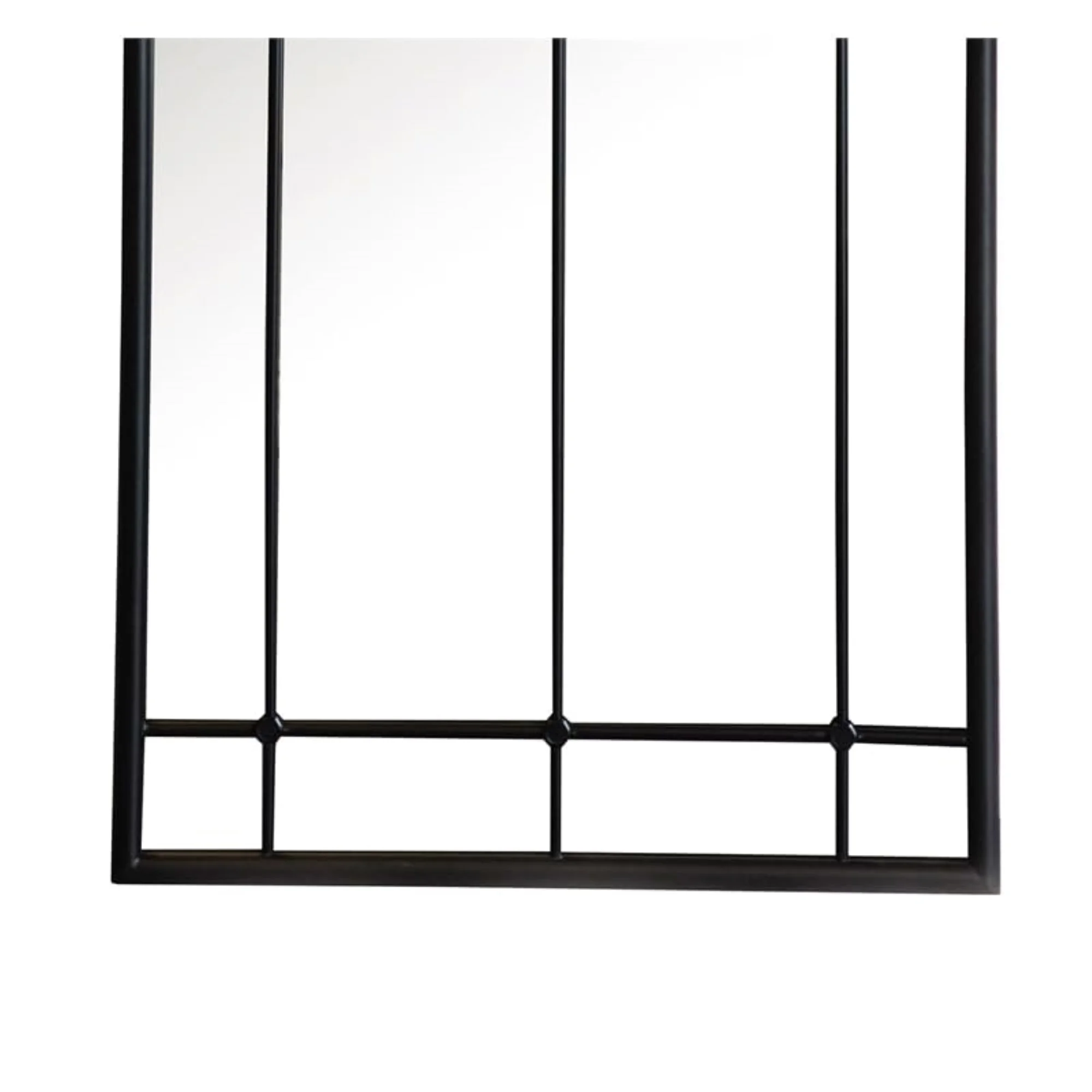 Annetta Rectangular Window Pane Wall Mirror Black