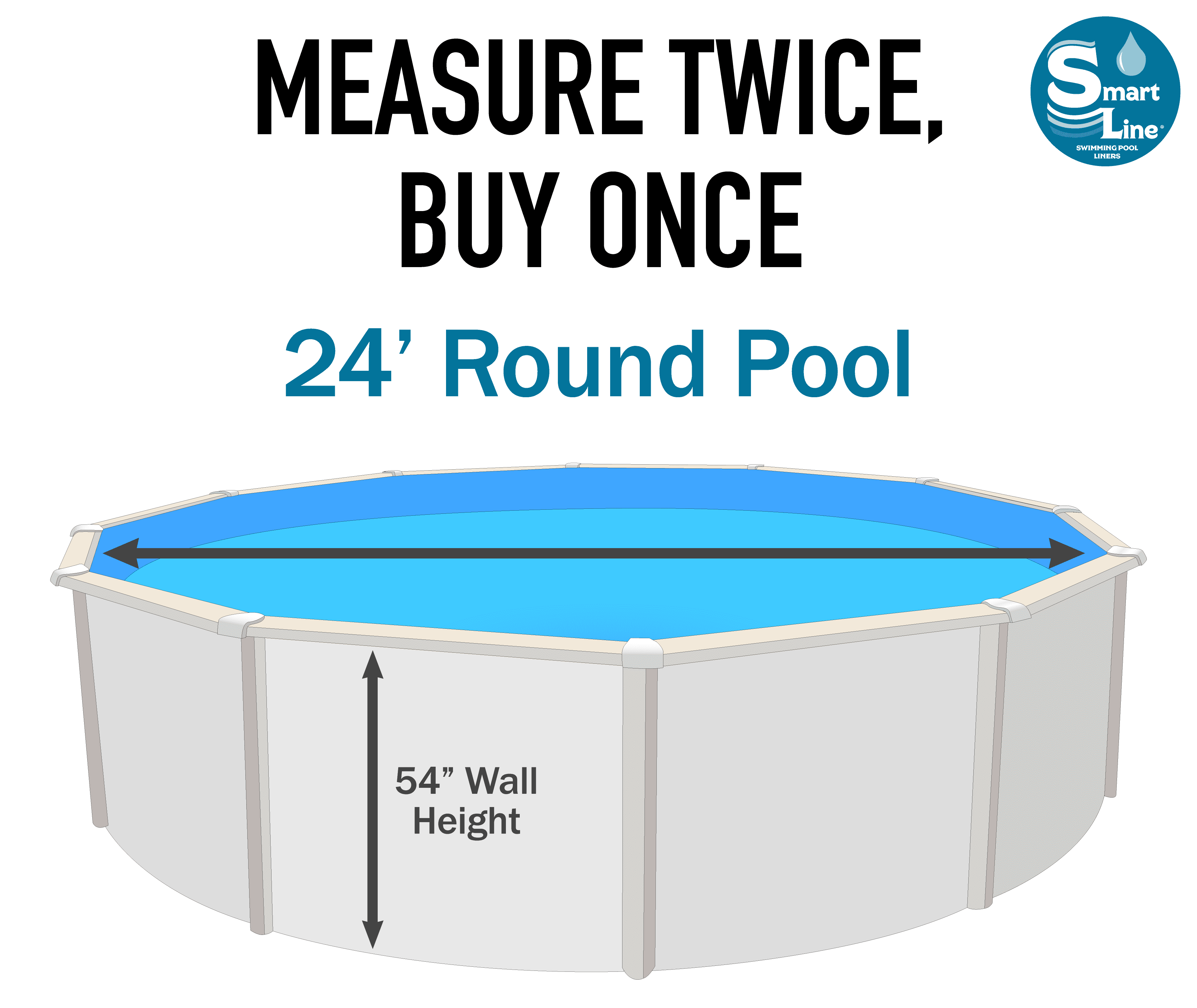 SmartLine 24' Round Overlap Liner | 54
