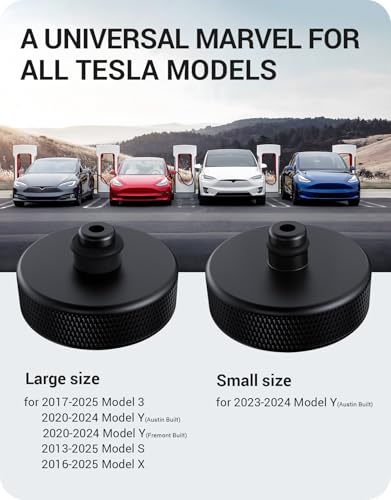BASENOR 2024 2025 Tesla Car Floor Jacks, Jack Pucks with Storage Case, TPE Lifting Jack Pad [10x Hardness] to Protect Chassis, Vehicles Accessories for 2013-2025 Model 3/Y/S/X, Austin & Fremont Builds