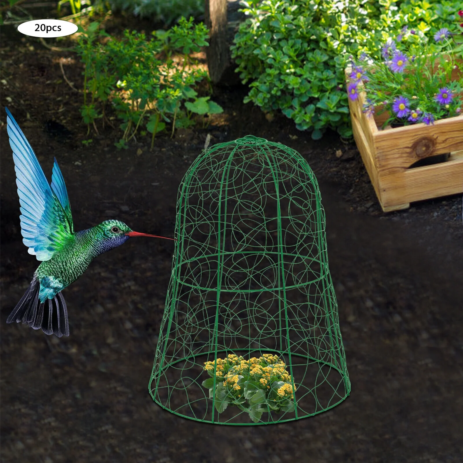 Miumaeov 20 Packs Garden Chicken Wire Cloche 13