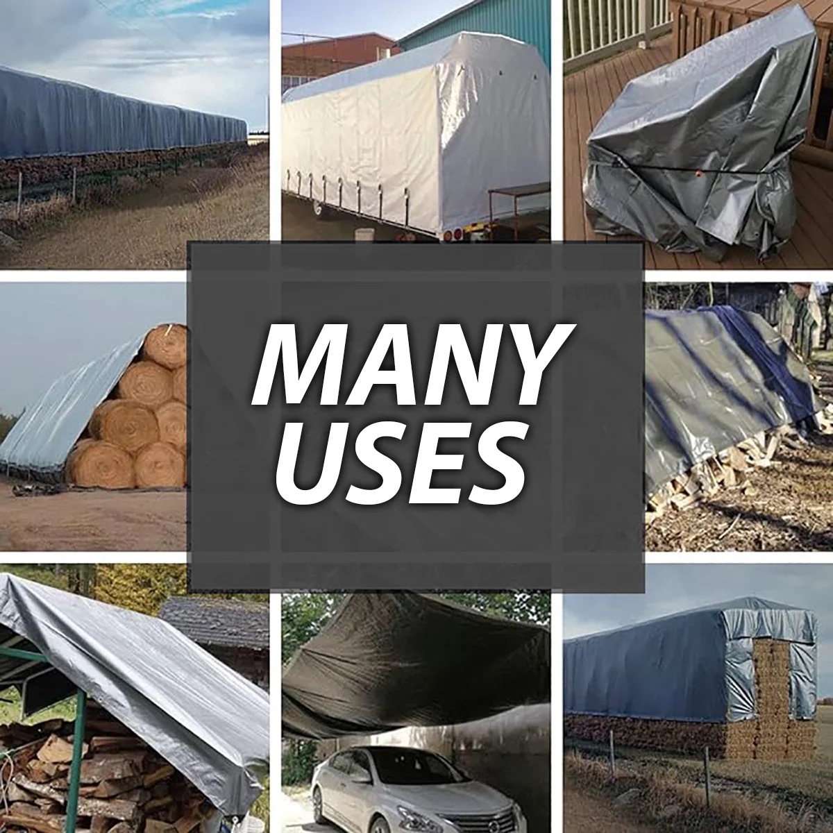 King Canopy Heavy Duty Polyethylene Tarp, 18’ x 24’, 6 oz. (11-12 mil), 14 x 14 Weave, Multi-Function, Rope Reinforced hems, Aluminum Grommets with Reinforced Corners, Silver