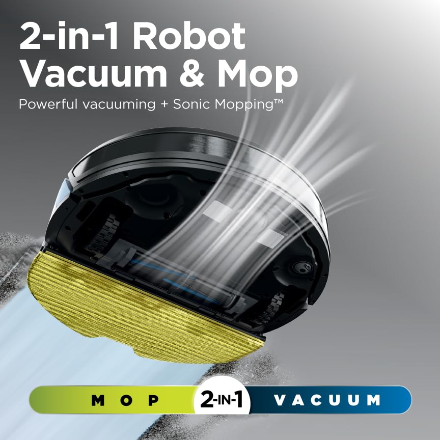 Shark AV752 ION Robot Vacuum, Tri-Brush System, Wifi Connected, 120 Min Runtime, Works with Alexa, Multi Surface Cleaning, White
