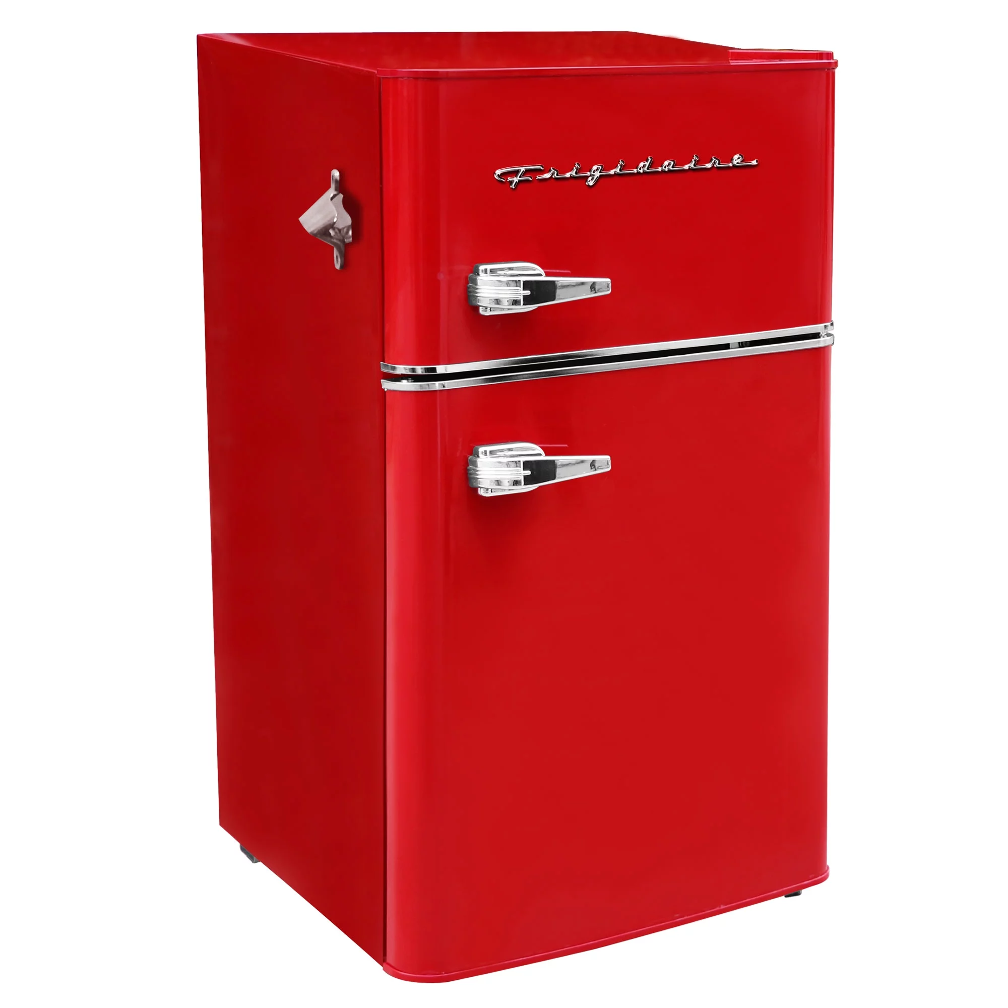 Frigidaire Retro 3.1 Cu ft Two Door Compact Refrigerator with Freezer, Red