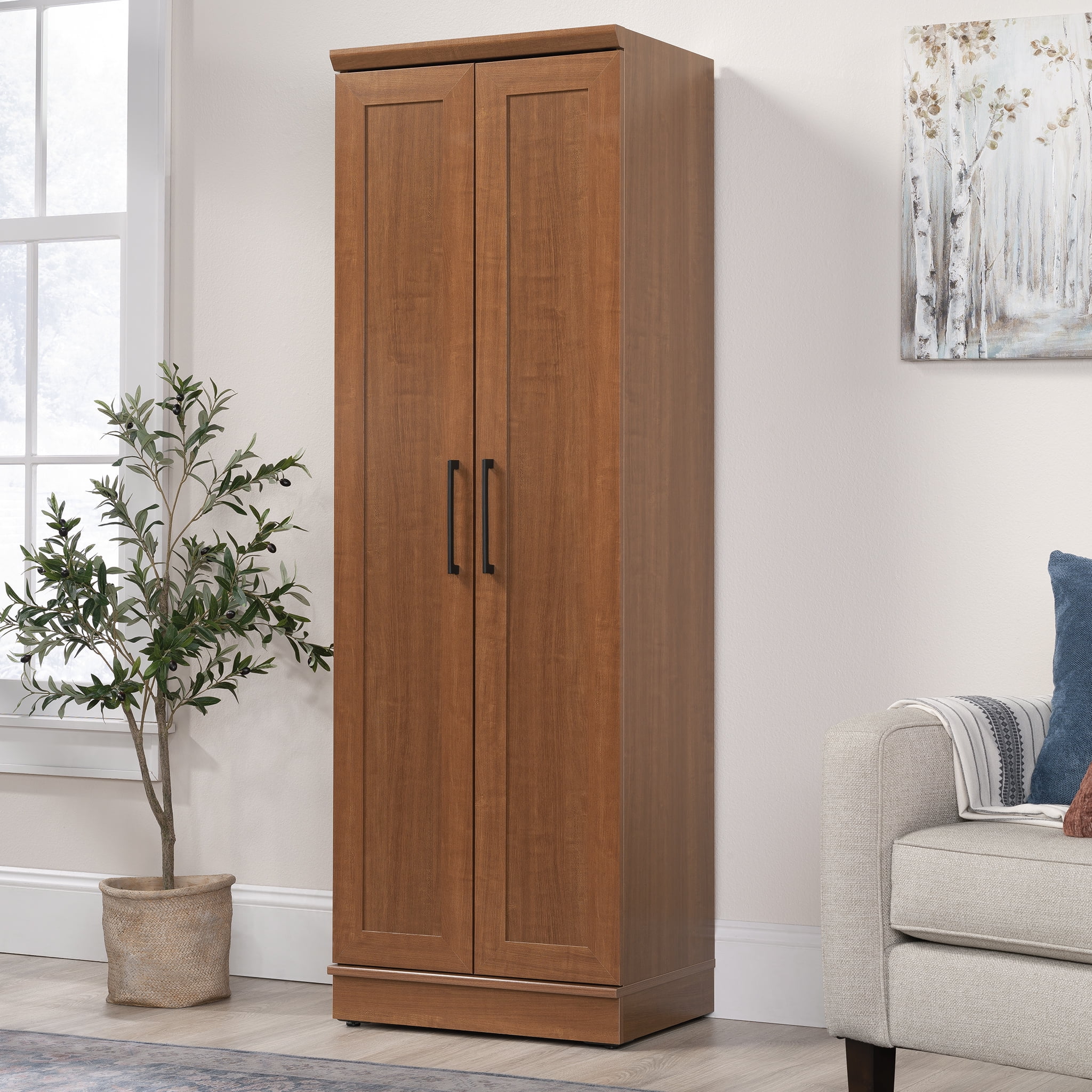 Sauder HomePlus 2-Door Storage Cabinet, Sienna Oak Finish