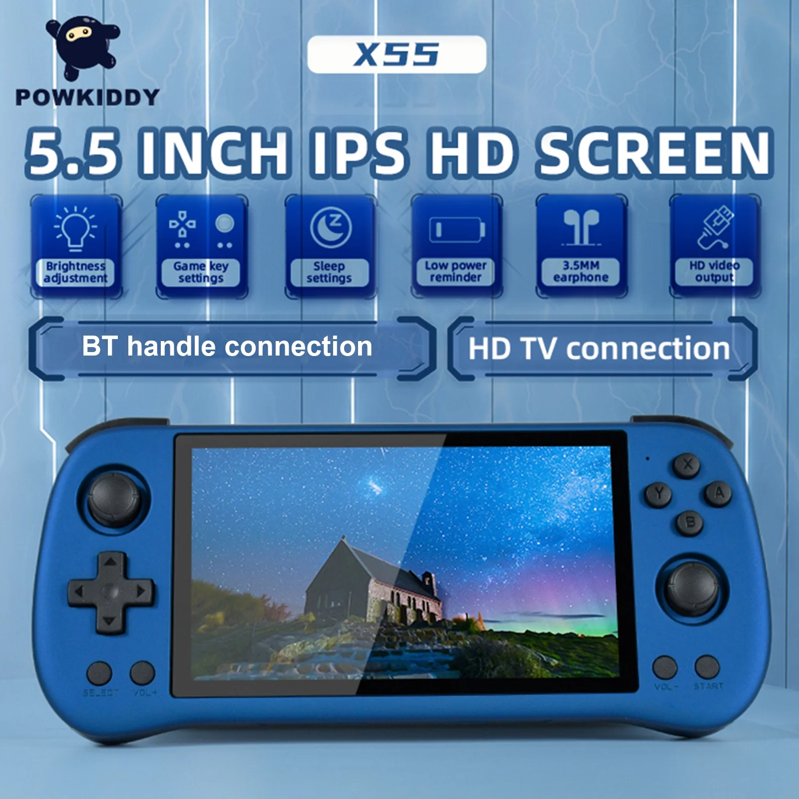 X55 Handheld Game Console, TV Compatible Gaming Console, Portable