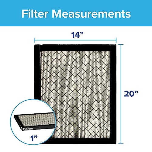 Filtrete 20x25x1 Air Filter, MPR 2800, MERV 14, Healthy Living Ultrafine Particle Reduction 3-Month Pleated 1-Inch Air Filters, 2 Filters
