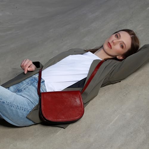 Time Resistance Leather Cross Body Bag for Women Shoulder Bag Messenger Purse Gift Box Included