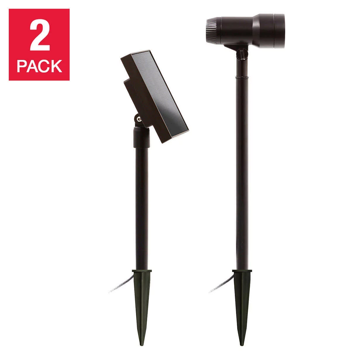 Tommy Bahama 100 Lumen LED Solar Spotlight, 2-Pack