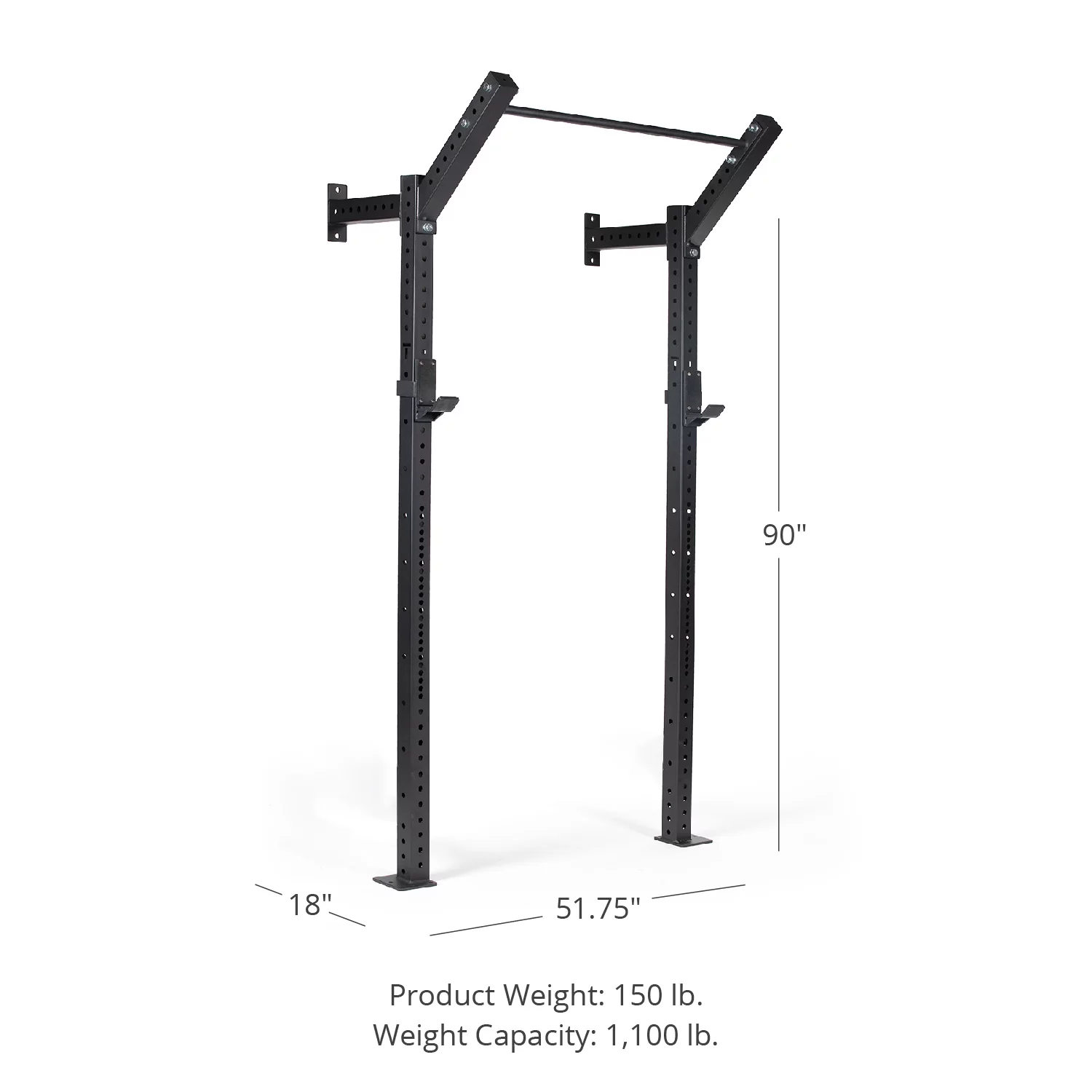 Titan Fitness Space Saving Power Rack Tall 18-in. Deep 90-in. High