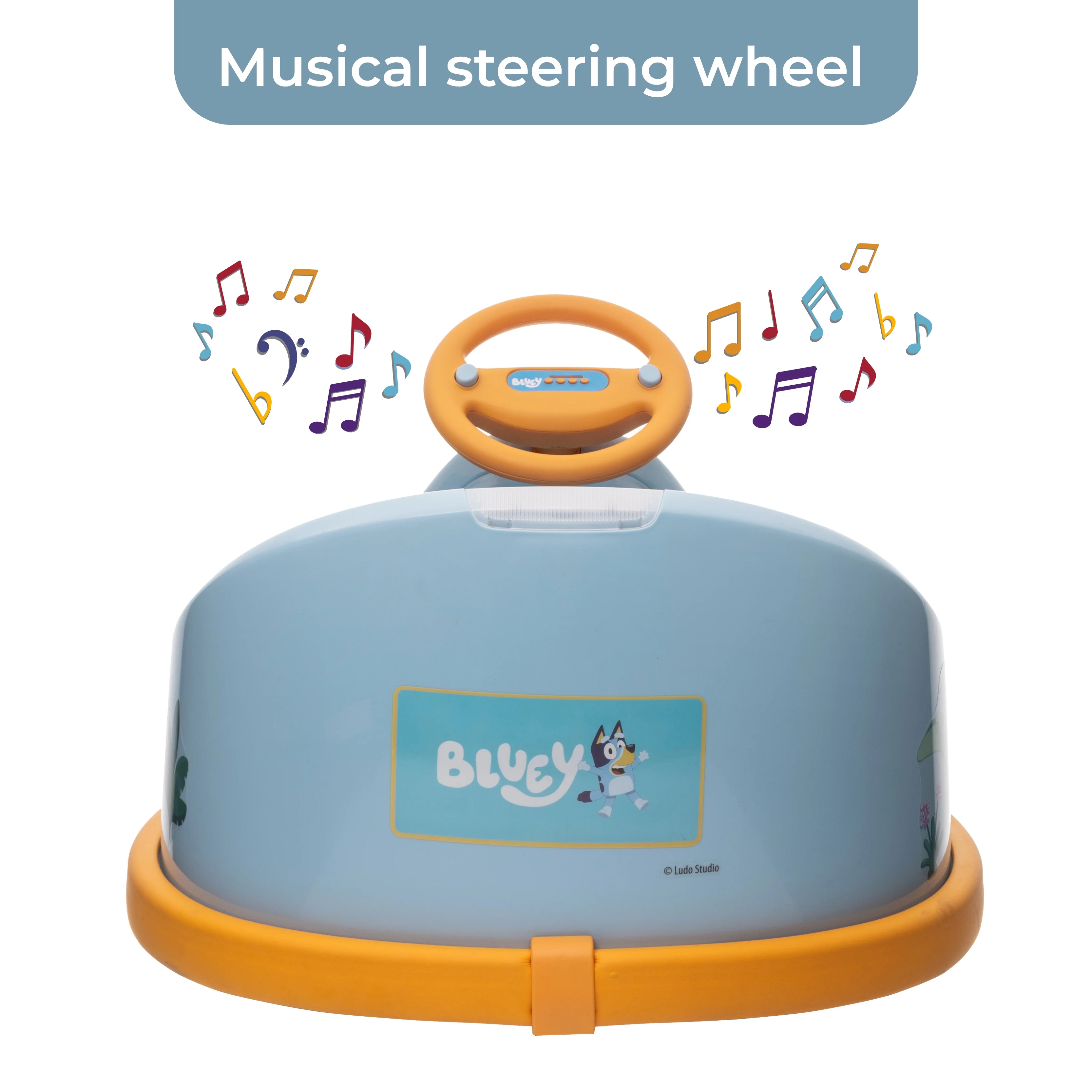 Bluey 6V Bumper Car, Battery Powered Ride on Toy with Remote for Kids Ages 1.5+, Blue