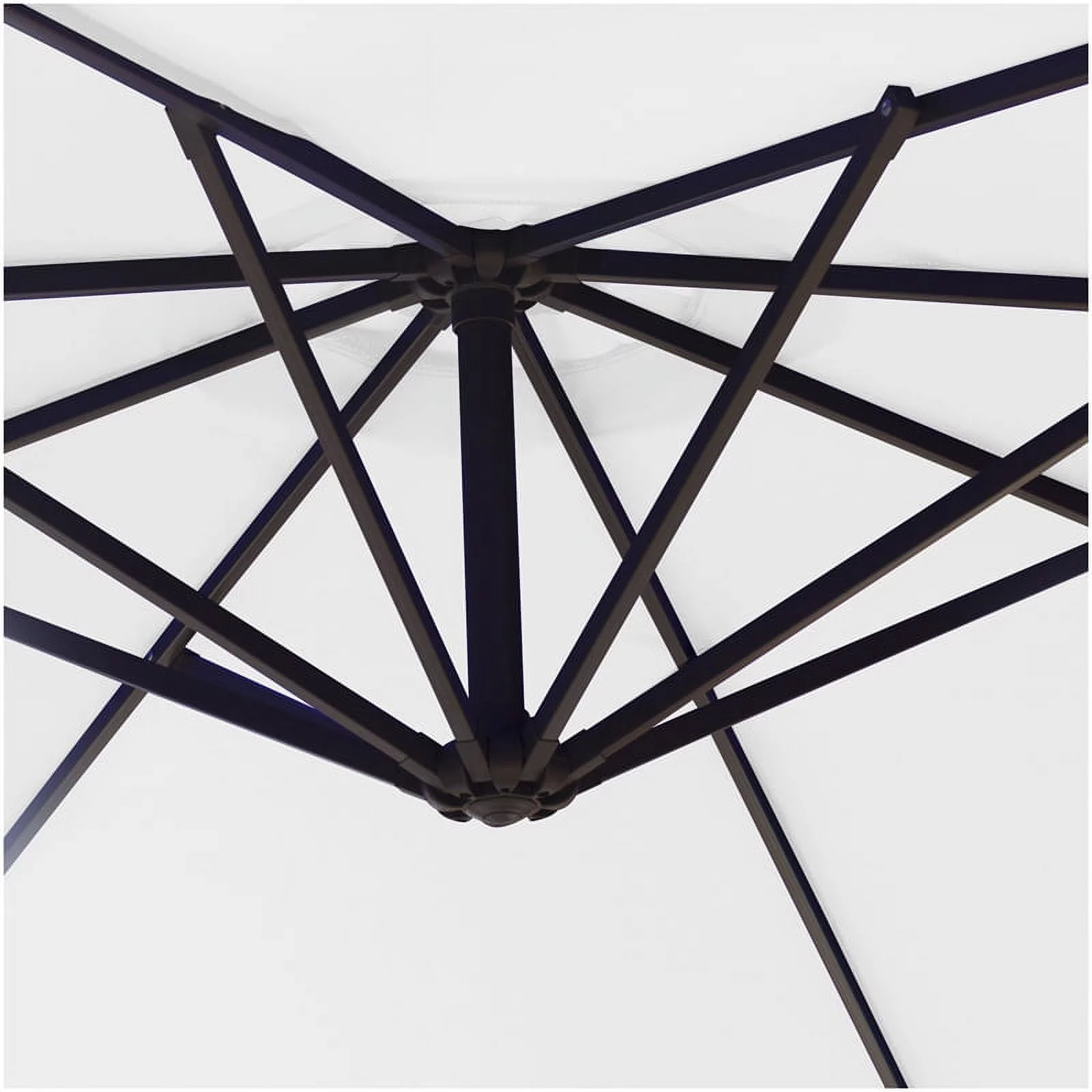 Elm 10 ft. Patio Cantilever Hanging Umbrella with 4-piece Base Weight