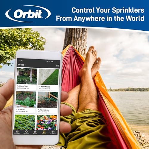Orbit 57915 B-hyve 4-Zone Smart Sprinkler Controller, Gray