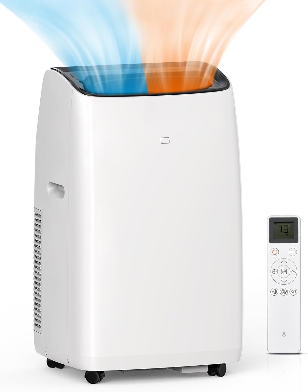 14,000BTU Inverter Air Conditioner for Rooms up to 750 Sq. Ft, 4-in-1 Portable AC Unit, Cooler, Heater, Dehumidifier & Fan, Sleep Mode 42dB, Dual Hose Portable AC with Window Kit & Remote Control