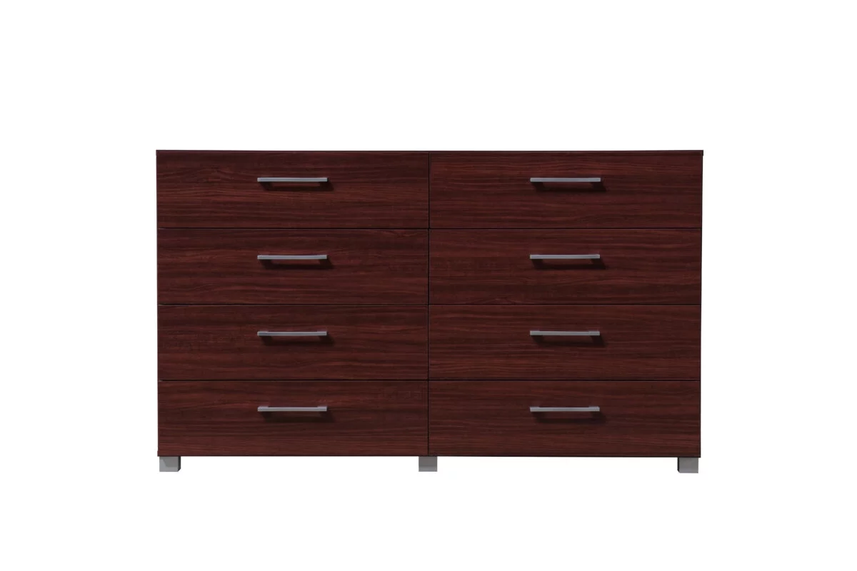 Hodedah 8-Drawer Dresser in Mahogany