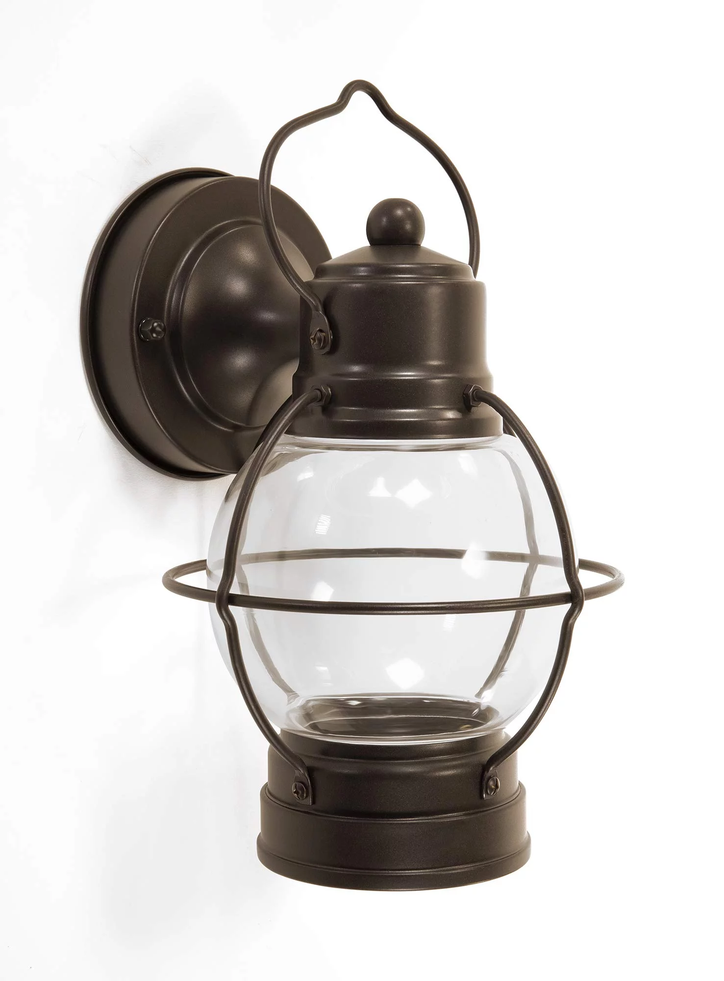 CORAMDEO Outdoor LED Farmhouse Lantern, Wall Sconce for Porch, Patio, Deck, Built in LED gives 100W of Light with 12.5W of power, Wet Location, Bronze Finish with Clear Glass Lens (W031-830LEDC-BRZ)
