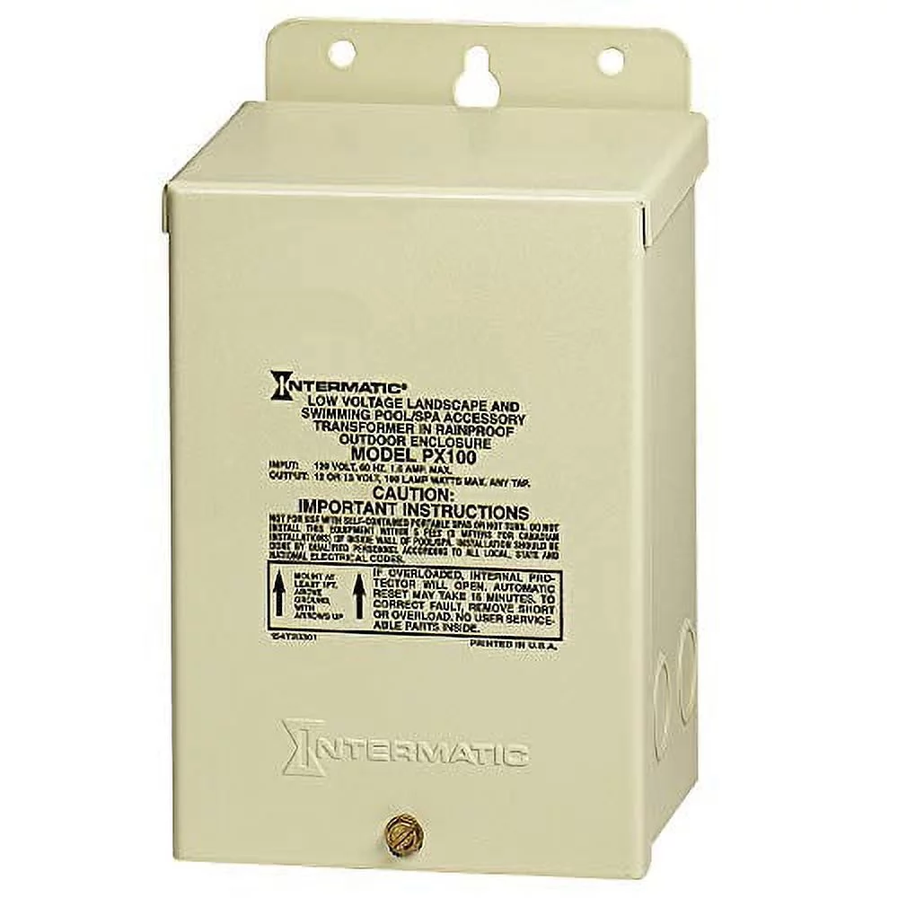 Intermatic PX100 Pool Light 100-Watt Safety Transformer, Beige