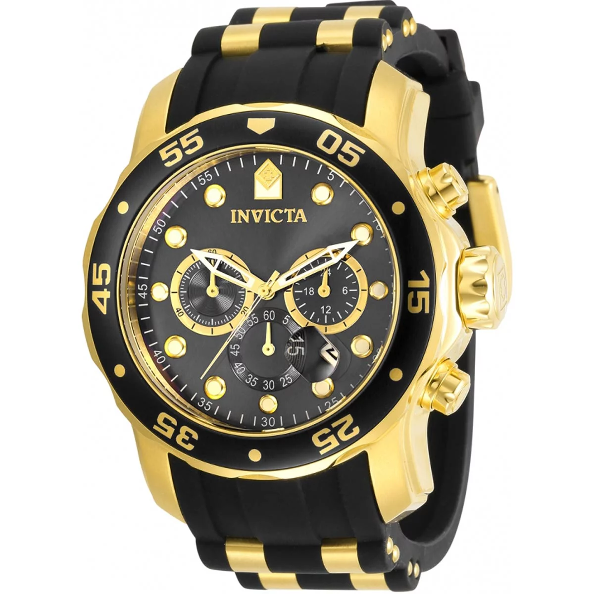 Invicta 30764 Men's Pro Diver Black Dial Strap Chronograph Watch