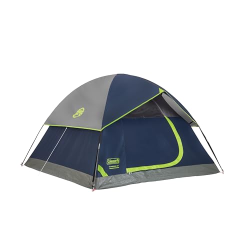 Coleman Sundome Camping Tent with Rainfly, 2/3/4/6 Person Tent Sets Up in 10 Mins, Weatherproof Tent for Camping, Festival, Backyard, Sleepover, & More