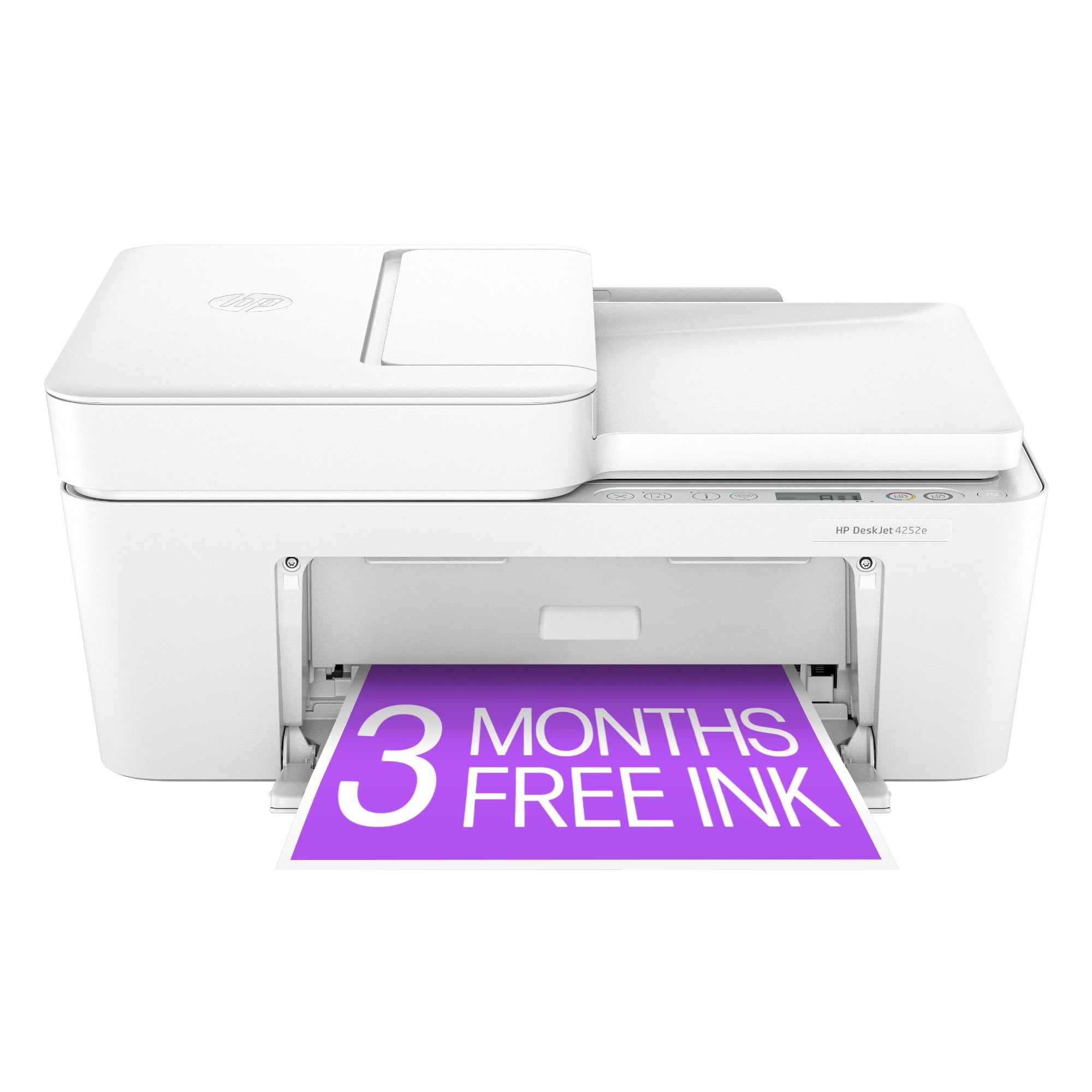 HP DeskJet 4252e Wireless All-in-One Color Inkjet Printer, Scanner, Copier, 3 months free ink