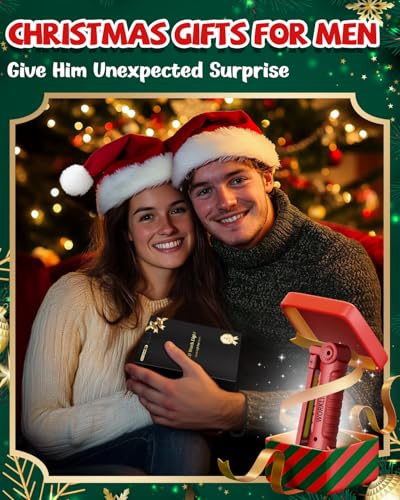 Coquimbo Tool Gifts for Men Dad Him, Rechargeable LED Work Light Grill Light with Magnetic Base and Hook 5 Modes 360° Rotate Mechanic Light Stocking Stuffers Mens Gifts (2 Pack Black)