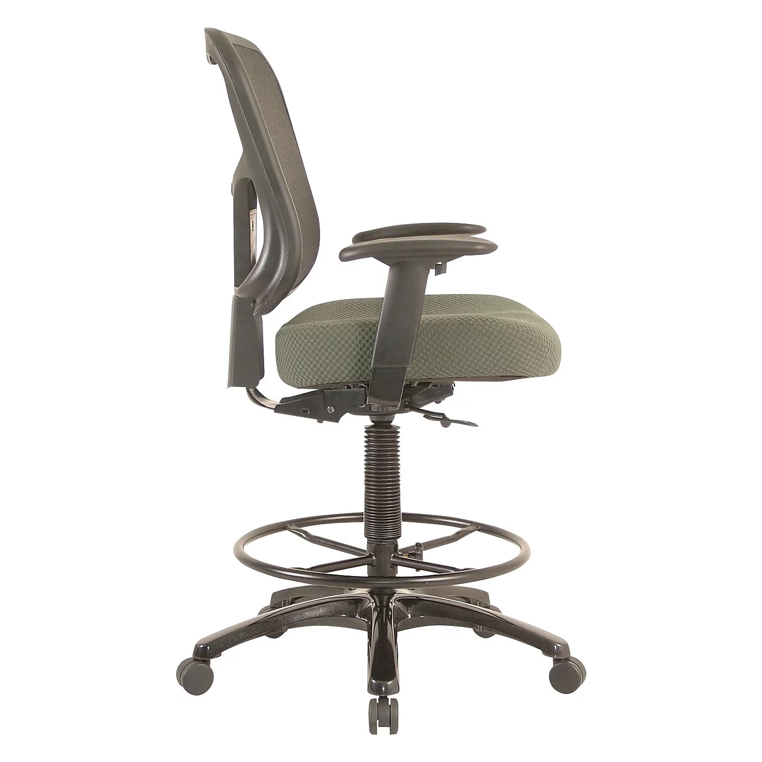 Tempur-Pedic TP8200 Ergonomic Fabric Mid-Back Drafting Stool Olive TP8200-OLIVE