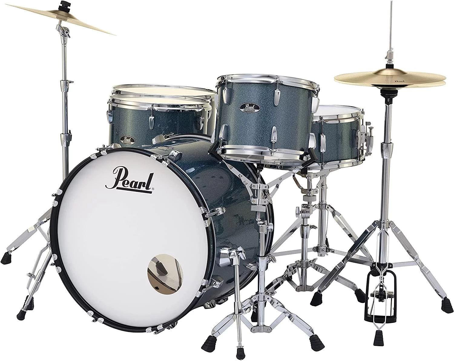 Pearl Roadshow 5 Piece Complete Rock Kit Drum Set with Hardware and Cymbals RS525WFC/C703