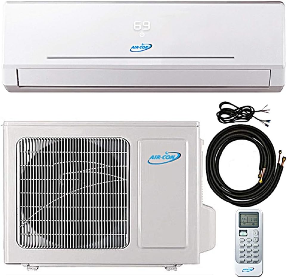 18000 Btu 23.3 SEER Ductless Mini Split DC Inverter Air Conditioner Heat Pump System 208-230 Volt with 15ft Kit (18000 Btu)