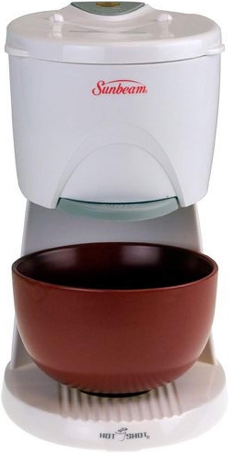 Sunbeam 6142 Hot Shot Hot Water Dispenser with Red Ceramic Bowl, White