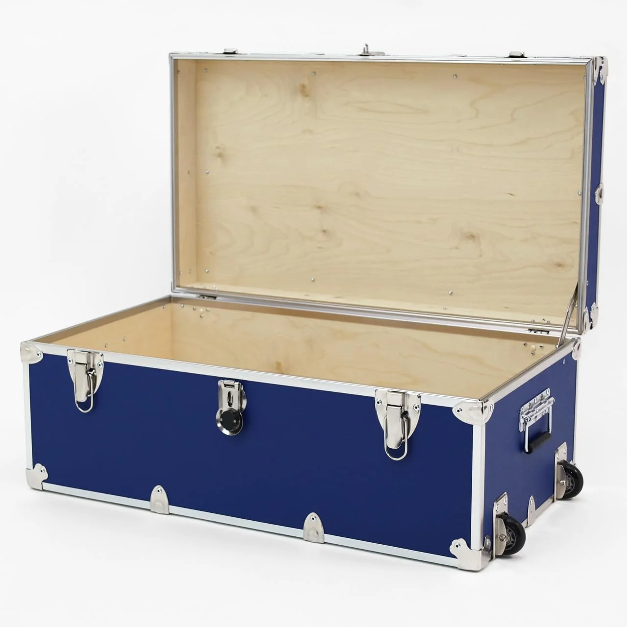 Rhino Trunk & Case Essential Summer Camp Trunk with Wheels - Camping Storage Chest - Ideal Trunk Size for Campers - Strong 1000+ Pounds Sitting Capacity Trunks 32